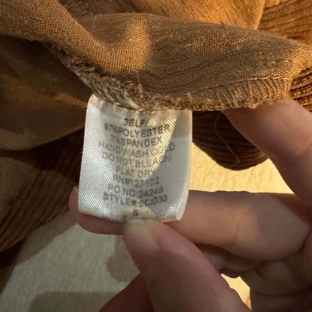 Fashion Nova Brown Cognac Corduroy Oversized Jacket - Picture 4 of 4